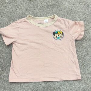 Disney H&M Kids Light Pink Tee with Mickey and Minnie - 3/4T